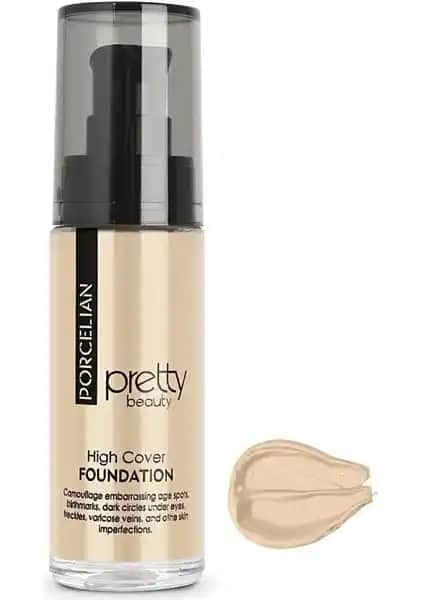 Pretty Beauty High Cover Yüksek Kapatıcı Porselen Fondöten No:1 PB:104-1 Tanıtımı ve Özellikleri