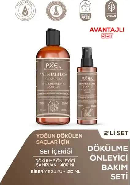 Pxel Anti-Hair Loss Şampuan ve Biberiye Saç Bakım Toniği: Doğal ve Etkili Saç Bakım Çözümü