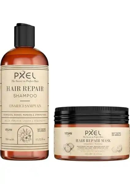 Pxel Şampuan ve Maske 2’li Set: Doğal ve Etkili Saç Bakım Çözümü