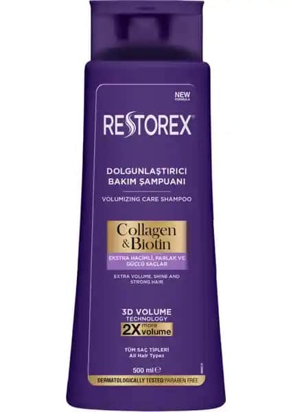 Restorex Hacim ve Parlaklık Veren Bakım Şampuanı Saç Sağlığını Güçlendiren Formül