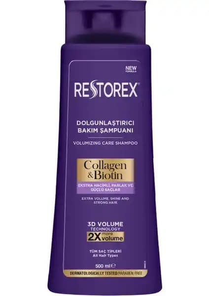 Restorex Hacim ve Parlaklık Veren Bakım Şampuanı Saç Sağlığını Güçlendiren Formül