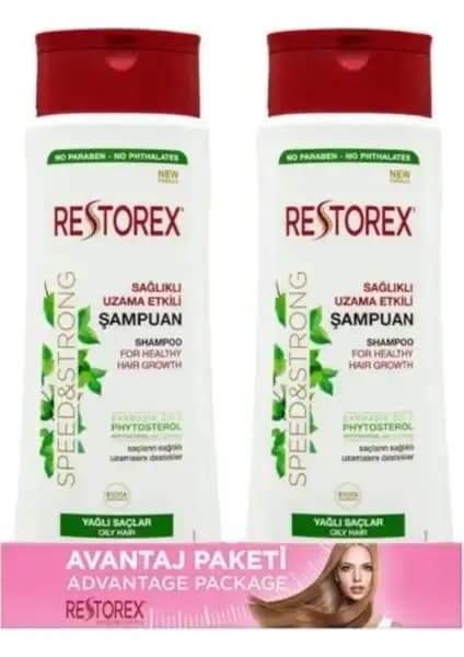 Restorex Şampuan 2x500 Ml Yağlı Saçlar İçin Etkili ve Güvenilir Saç Bakım Ürünü