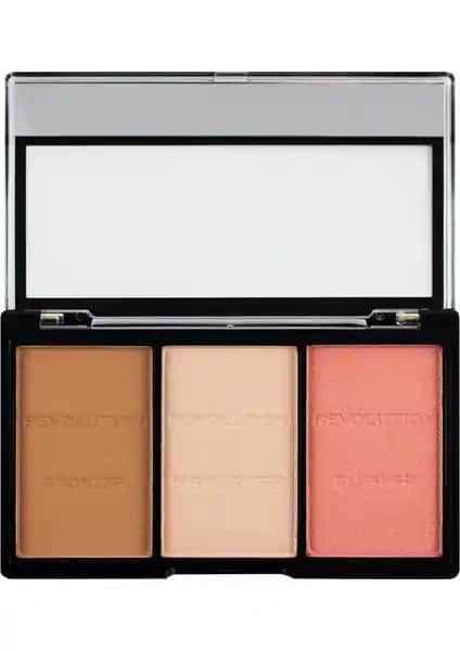 Revolution Ultra Sculpt Contour Kit Fair C01 Yüz Şekillendirme ve Doğal Işıltı Sağlayan Makyaj Seti
