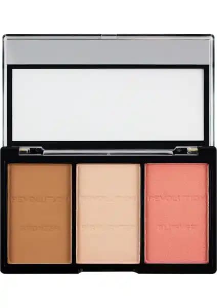 Revolution Ultra Sculpt Contour Kit Fair C01 Yüz Şekillendirme ve Doğal Işıltı Sağlayan Makyaj Seti