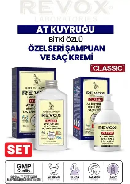 Revox At Kuyruğu Bitki Özlü Saç Bakım Seti Saç Dökülmesine Karşı Güçlü ve Doğal Çözüm