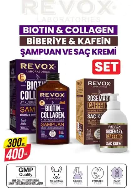 Revox Biotin ve Collagen Destekli Saç Bakım Seti ile Güçlü ve Sağlıklı Saçlar