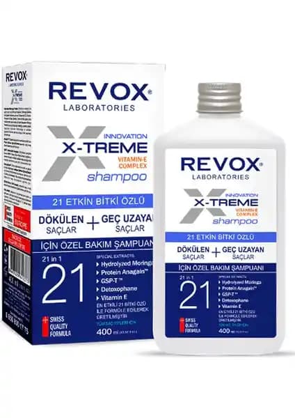 Revox X-Treme 21 Etkili Bitki Özlü Şampuan Saç Sağlığını Destekleyen Doğal Formül