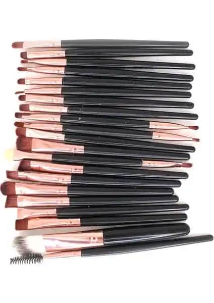 Roesia Rose Cosmetics 20'li Makyaj Fırça Seti Taşınabilir ve Çok Amaçlı Kullanım İçin