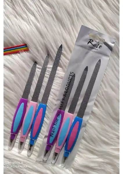 Roesia Rose Törpü Seti 3'lü Çift Taraflı Kozmetik ve Tırnak Bakım Aracı