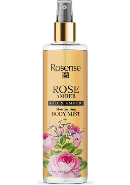 Rosense Body Mist: Doğal Gül ve Amber Nota ile Kalıcı ve Ferahlatıcı Vücut Spreyi
