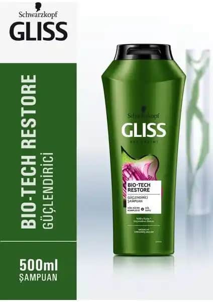 Schwarzkopf Gliss Bio-Tech Restore Güçlendirici Şampuan Saçları Yenileme ve Güçlendirme