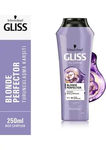 Schwarzkopf Gliss Blonde Perfector Mor Şampuan ile Sarı Saçlarınızın Renk ve Sağlığını Koruyun