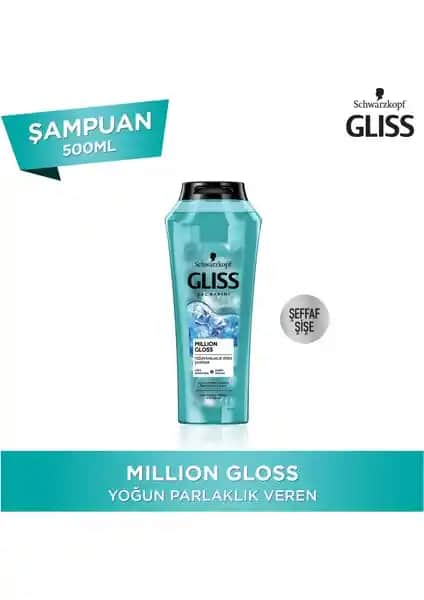 Schwarzkopf Gliss Million Gloss Saç Bakım Şampuanı ile Parlak ve Sağlıklı Saçlar Elde Edin