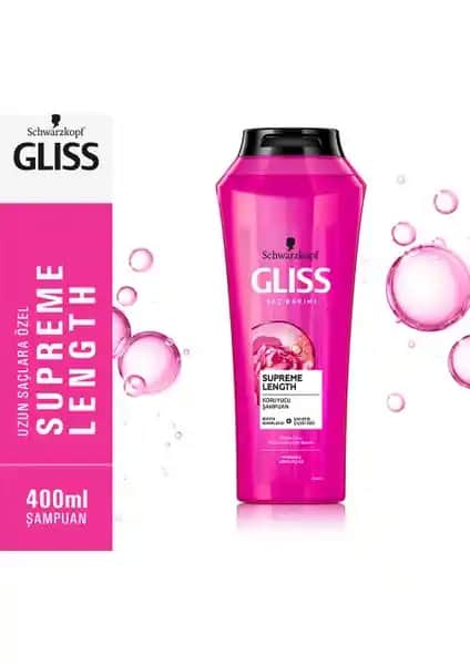 Schwarzkopf Gliss Supreme Length Saç Bakım Şampuanı Uzun ve Sağlıklı Saçlar İçin Uygun