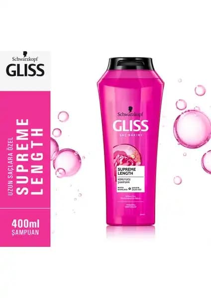Schwarzkopf Gliss Supreme Length Saç Bakım Şampuanı Uzun ve Sağlıklı Saçlar İçin Uygun