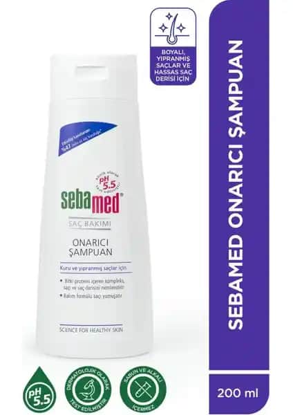 Sebamed Kuru ve Yıpranmış Saçlar İçin Nemlendirici Onarım Şampuanı - Güçlendirici ve Nemlendirici Etkili