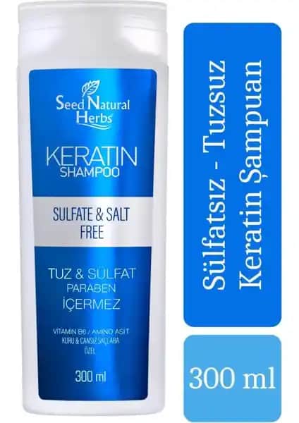 Seed Natural Herbs Sülfatsız Tuzsuz Keratin Şampuan ile Saçlarınızda Doğal Güç ve Parlaklık