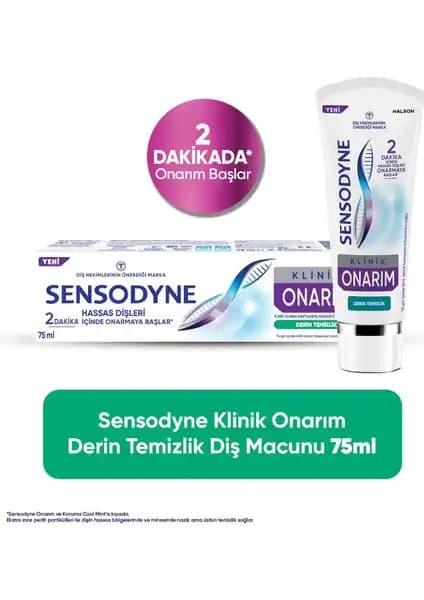 Sensodyne Klinik Onarım Derin Temizlik Diş Macunu: Hassas Dişler İçin Güçlü ve Güvenilir Temizlik Çözümü