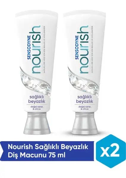 Sensodyne Nourish Sağlıklı Beyazlık 75 ml Hassas Dişler İçin Günlük Ağız Bakım Ürünü