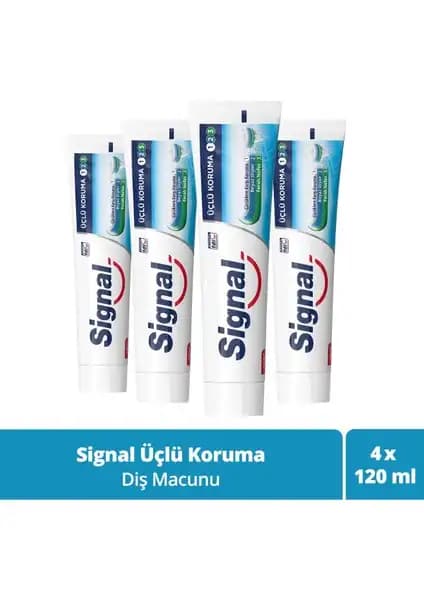 Signal Üçlü Koruma Diş Macunu ile Güçlü ve Parlak Gülüş İçin Günlük Bakım