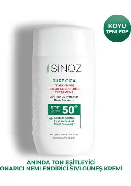 Sinoz Pure Cica Gelişmiş Ton Eşitleyici ve Onarıcı Gözle görülür sonuçlar sağlayan yüz bakım kremi