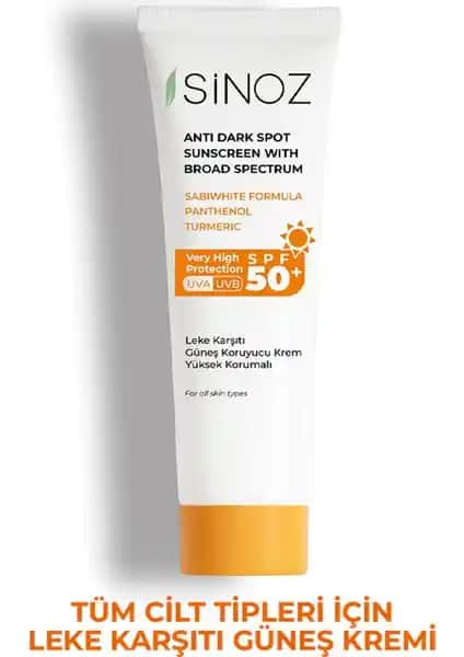 Sinoz SPF 50+ Yüz Güneş Kremi: Yüksek Koruma ve Leke Karşıtı Özellikler