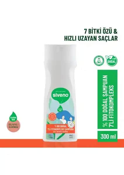 Siveno %100 Doğal Fitokompleks Şampuan Saç Sağlığını Güçlendiren Doğal İçeriklerle Formüle Edilmiştir