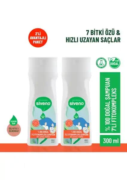 Siveno %100 Doğal Fitokompleks Şampuanı Saç Sağlığını Destekleyen Doğal İçeriklerle Formüle Edilmiştir