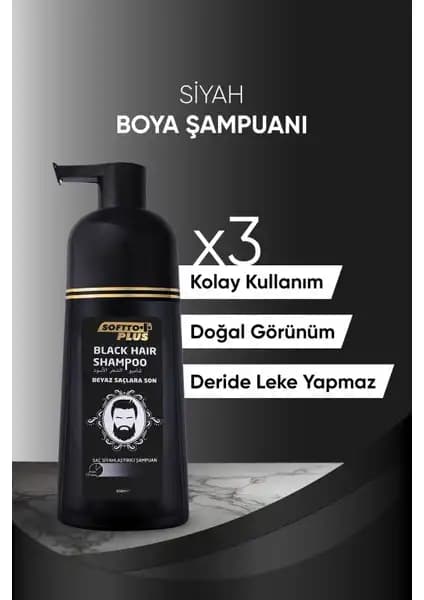 Softto Plus Black Hair Siyahlaştırıcı Şampuan ile Doğal ve Kalıcı Siyah Saçlar Elde Edin