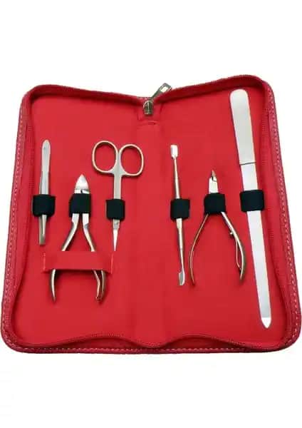 Solingen Profesyonel Kırmızı Manikür Takımı HB 4310 - Dayanıklı ve Şık Tasarım