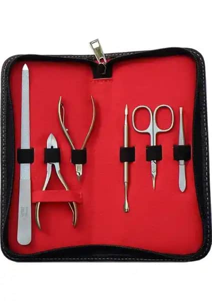 Solingen Profesyonel Manikür Seti HB 4310 Siyah Şık Tasarım ve Yüksek Kalite