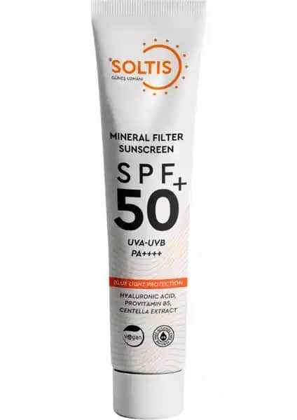 Soltis % 100 Mineral Güneş Koruyucu Krem SPF50+ PA++++ Güçlü ve Güvenilir Koruma