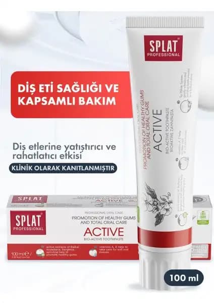 SPLAT Aktif Diş Macunu Hassas Dişler ve Diş Eti Sağlığı İçin Güçlü Bir Çözüm