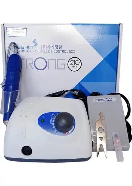 Strong 210 Max Mikromotor Tırnak Törpü Makinesi Profesyonel ve Kişisel Kullanım İçin Uygun