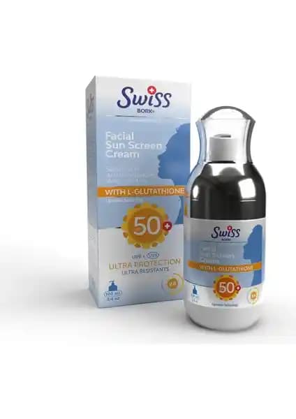 Swiss Bork Leke Karşıtı Yüz Güneş Kremi 50+ 100ML Hassas Ciltler İçin Güçlü Koruma