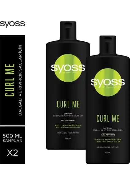 Syoss Curl Me Şampuan ile Kıvırcık ve Elektriklenmiş Saçlar İçin Doğal Görünüm ve Şekillendirme