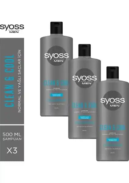 Syoss Men Clean & Cool Şampuan: Erkekler İçin Ferahlatıcı ve Derinlemesine Temizleyici Bakım Ürünü