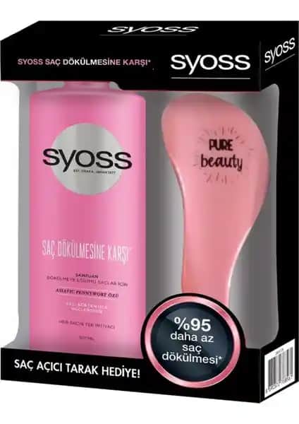 Syoss Saç Dökülmesine Karşı 500 ml Şampuan ve Tarak Paketi Güçlü Saçlar İçin