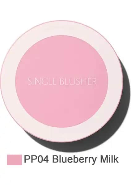 The Saem Tekli Allık Blueberry Milk doğal ve parlak görünüm sağlayan yüksek kaliteli makyaj ürünü