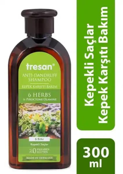 Tresan 6 Bitki KepekBakım Şampuanı: Doğal ve Etkili Kepek Kontrolü İçin Güçlü Çözüm