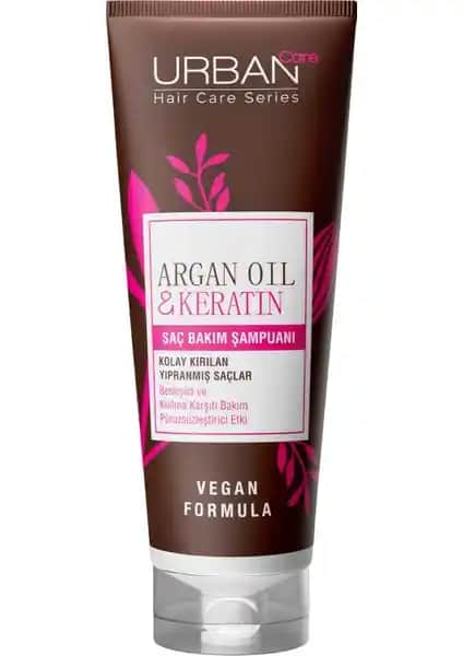 Urban Care Argan Oil Keratin Şampuanı Saç Güçlendirme ve Parlaklık Sağlayan Doğal Formül