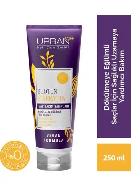 Urban Care Biotin ve Keratin İçeren Şampuan ile Saç Dökülmesine Karşı Doğal Çözüm