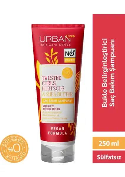 Urban Care Hibiscus Shea Butter Kıvırcık ve Dalgalı Saçlar İçin Doğal Şampuan