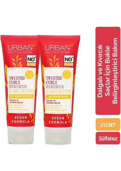 Urban Care Hibiscus ve Shea Butter Serisi Sülfatsız Doğal Saç Bakım Seti