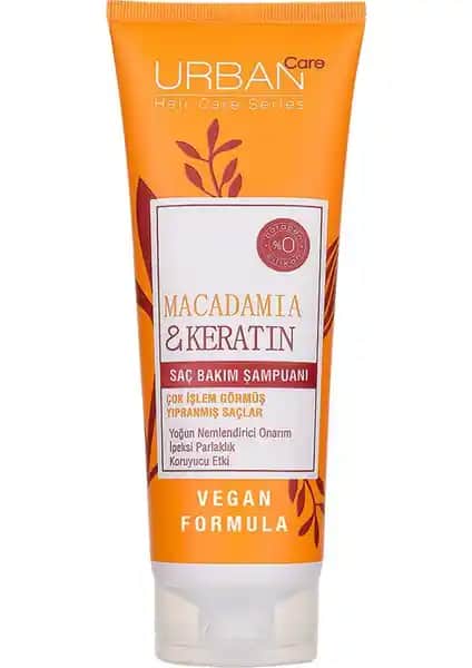 Urban Care Macadamia & Keratin Saç Bakım Şampuanı Yıpranmış Saçlar İçin Güçlendirici ve Hacim Artırıcı