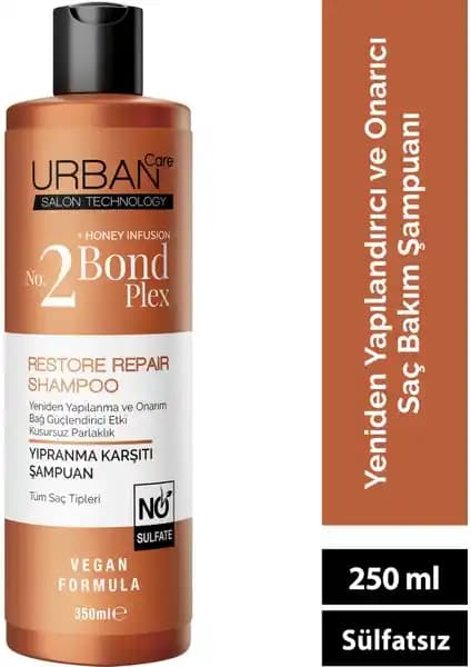 Urban Care No.2 Bond Plex Restore Repair Şampuanı Yıpranmış Saçlar İçin Güçlendirici Çözüm