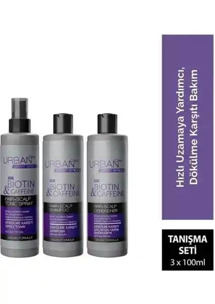 Urban Care Uzman Biotin ve Kafein Seyahat Seti: Saç Güçlendirme ve Arındırma Çözümü