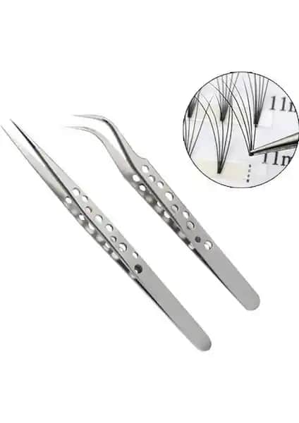 Valkyrie İpek Kirpik Cımbız Seti Profesyonel ve Ev Kullanımı İçin Yüksek Kalite Makyaj Aracı