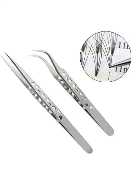 Valkyrie İpek Kirpik Cımbız Seti Profesyonel ve Ev Kullanımı İçin Yüksek Kalite Makyaj Aracı