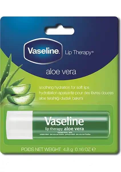 Vaseline Aloe Vera Dudak Balmı 4.8 g ile sağlıklı ve nemli dudaklara ulaşın